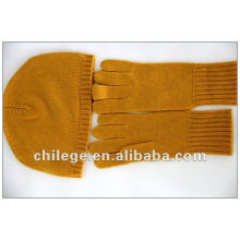 100% cashmere glove and hat
